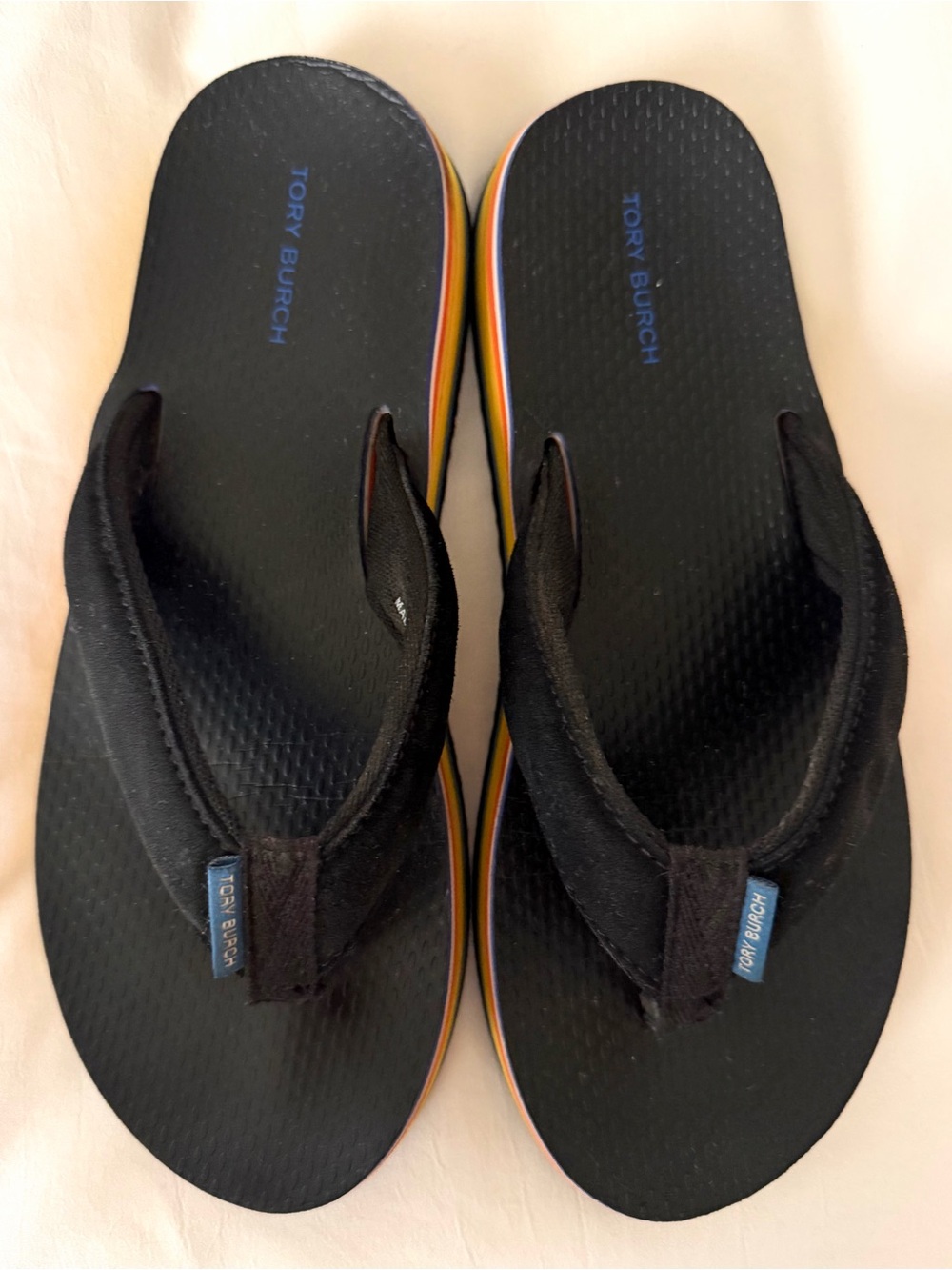 Tory Burch Rainbow Platform Flip Flops SZ 8
